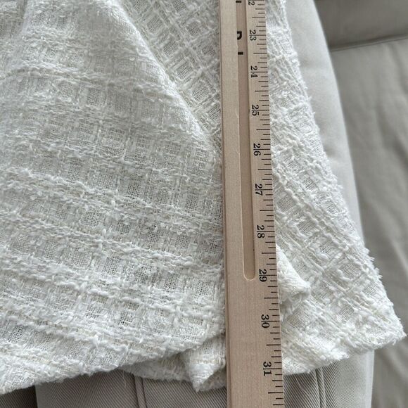 ZARA Tweed Dress Womens Large Peplum Structured Mini Elegant Old Money Ruffle - Picture 11 of 12